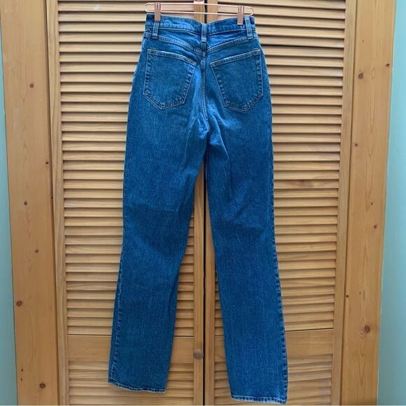 Abercrombie & Fitch 90’s Straight High Rise Size 0 Long - Picture 5 of 6